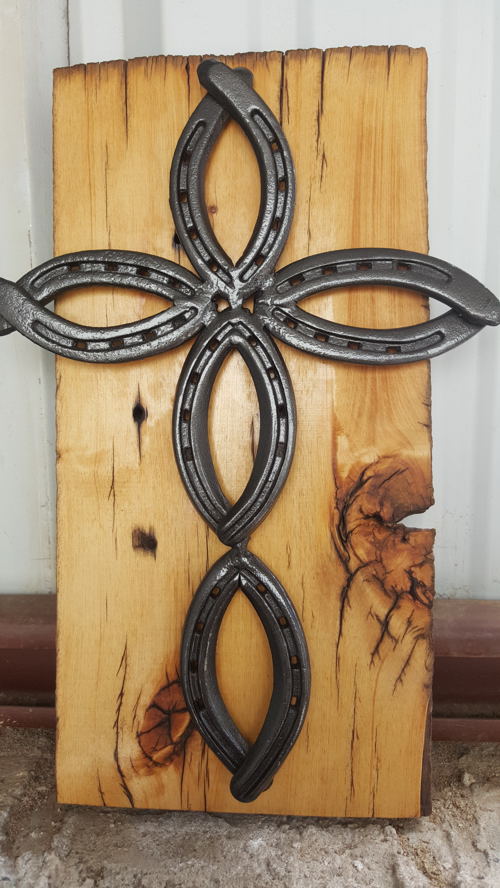 Welded Horse shoe Cross